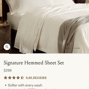 Luxurious Hemmed Sheet Set - Cream